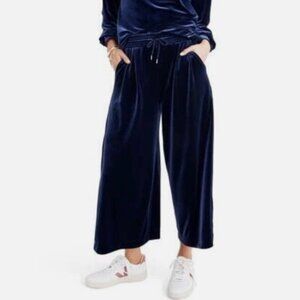 NWT Madewell Stretch Velvet Huston Pull-On Crop Pants Size Small